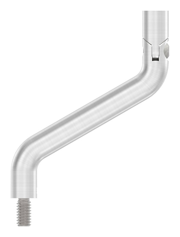 Support Ø 14mm, 2x 30° coudé, V2A