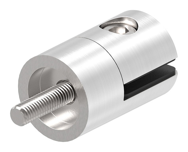 Support de tôle Ø 25 mm V4A pour connexion plate/droite