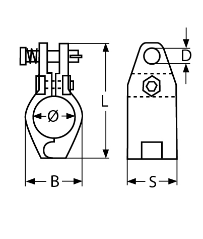 Tuyau | pièce centrale | 2 pièces | V4A