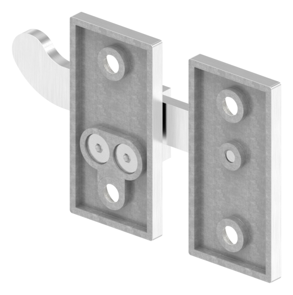 Verrou de porte pour profilés plats, V4A