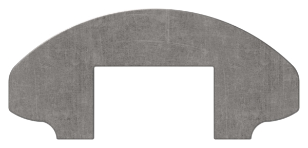 Main courante | dimensions : 50x22,5 mm | longueur : 6000 mm | avec rainure | acier (brut) S235JR