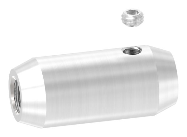 Connecteur 16mm avec filetage M8 et trou 10mm