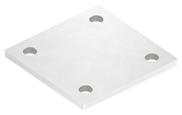 Plaque d'ancrage | dimensions : 100 x 100 x 6 mm | avec 4 trous á Ø 11 mm | V2A