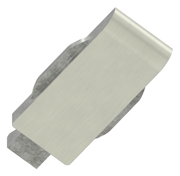 1 base de sécurité pour pince à verre 55x65x37,5 mm AbZ effet acier inoxydable