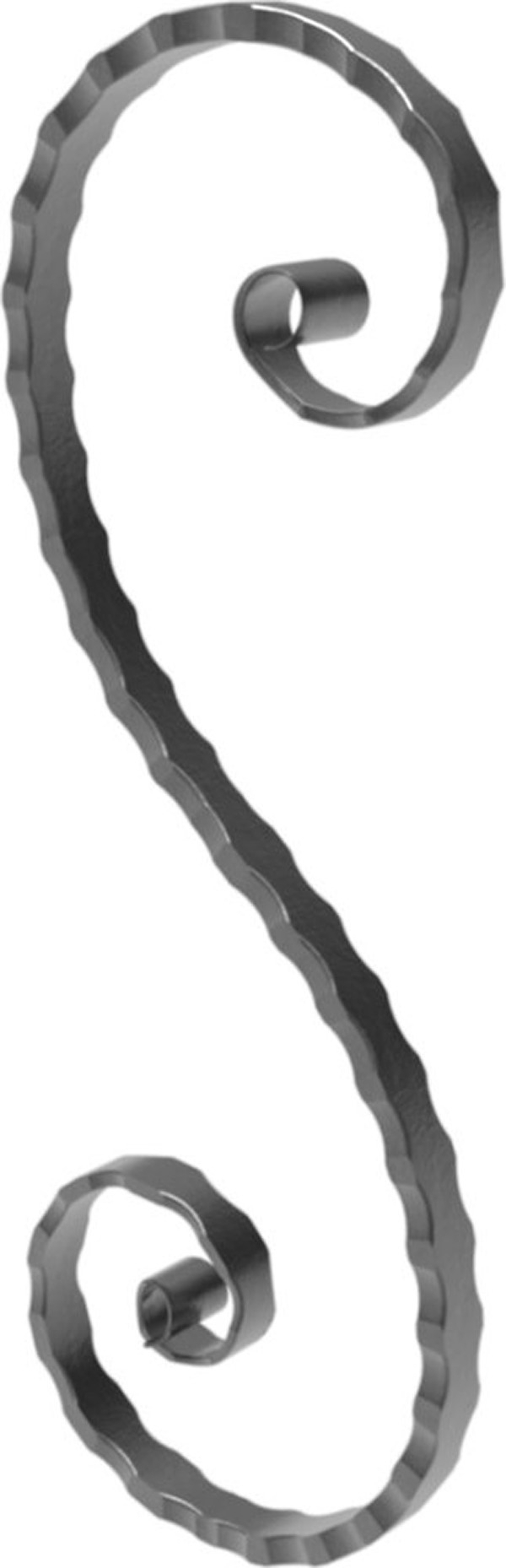Maître baroque | Dimensions : 140x390 mm | Matériau : 16x8 mm | Acier S235JR, brut