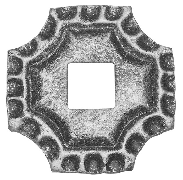 Rosette / garniture | carré 75x75x5 mm | acier (brut) S235JR