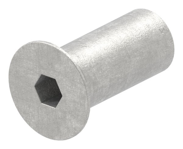 Ecrou à douille avec tête fraisée et ISK, M5x15, V2A