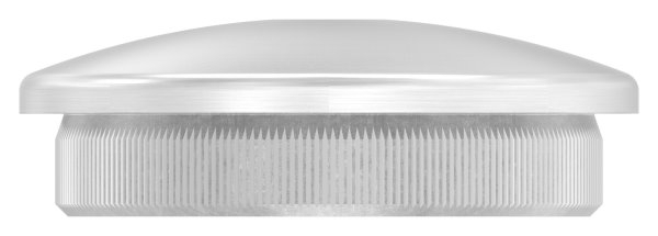 Bouchon légèrement bombé avec M8 pour Ø 48,3x3,0 mm V2A matériau plein