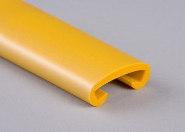 Main courante en plastique pour 40 x 8mm, jaune stratos