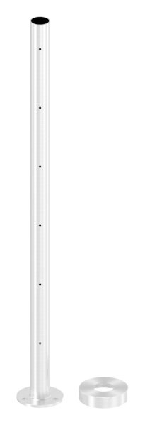 Poteau de garde-corps | pour 6 supports de barre transversale M6 | longueur : 880 mm | V2A