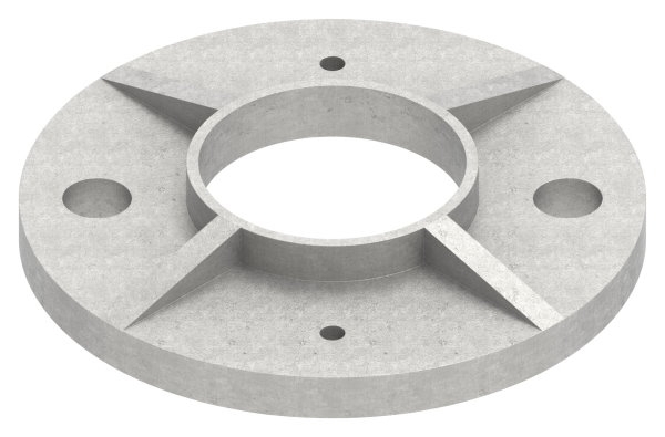 Plaque d'ancrage | dimensions : Ø 100 mm | pour tube rond : Ø 42,4 mm | V4A