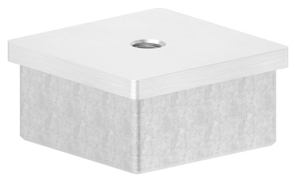 Bouchon V2A avec M8 pour collage pour tube 50x50x2,0 mm
