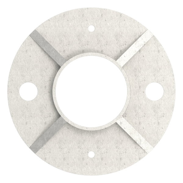 Plaque d'ancrage | dimensions : Ø 100x6 mm | pour tube rond : Ø 42,4 mm | V2A