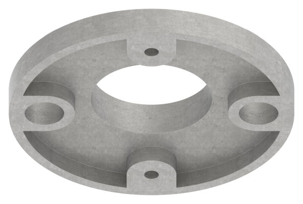 Plaque d'ancrage | dimensions : Ø 80x6 mm | pour tube rond : Ø 33,7 mm | V2A