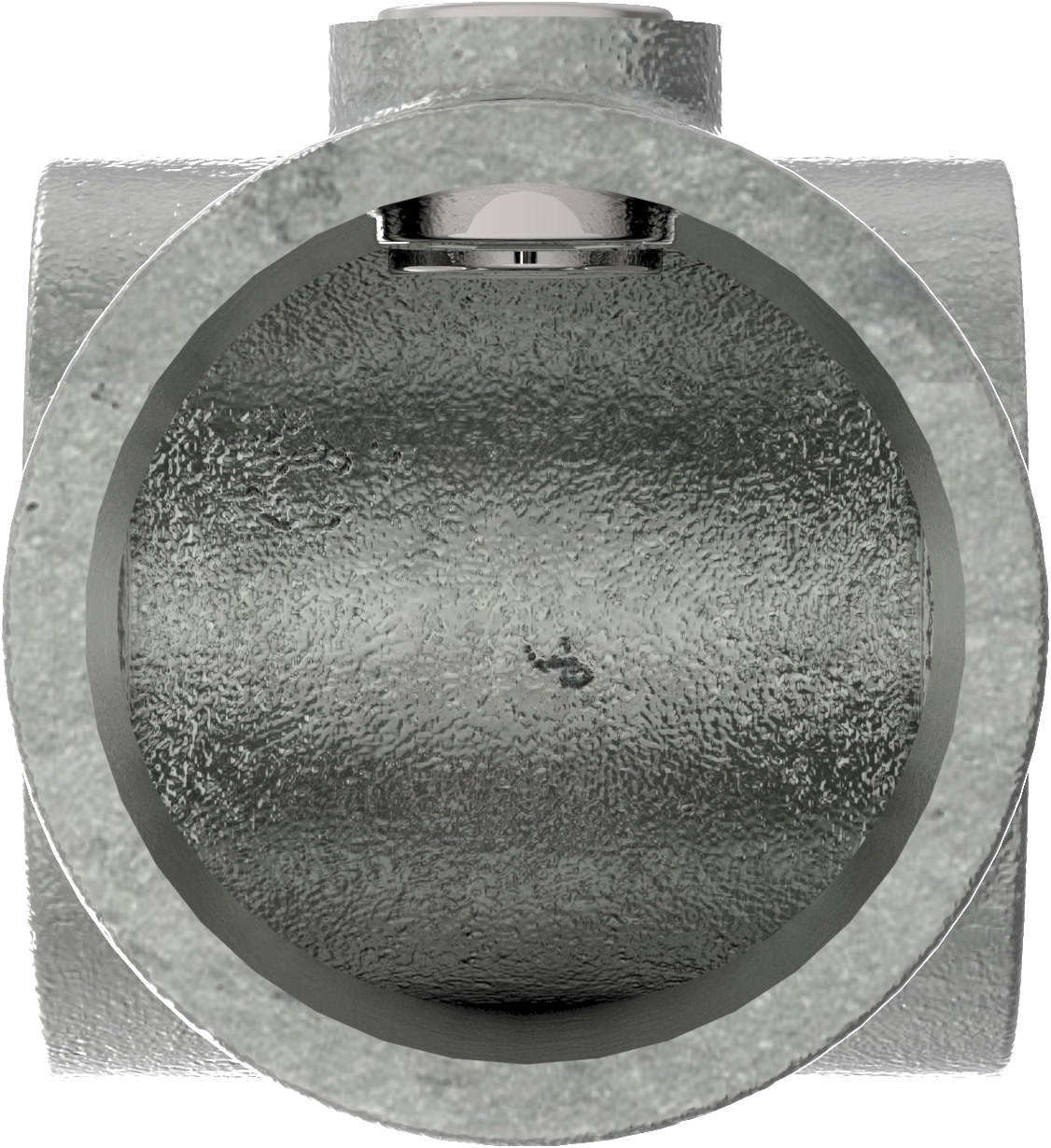 Raccord de tuyau | Pièce en T courte | 101C42/D48 | 42,4 mm ; 48,3 mm | 1 1/4" ; 1 1/2" | Fonte malléable et électrogalvanisée