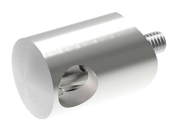 Support de barre transversale Ø 22 mm | connexion : 33,7 mm | avec trou : 12,2 mm | V2A