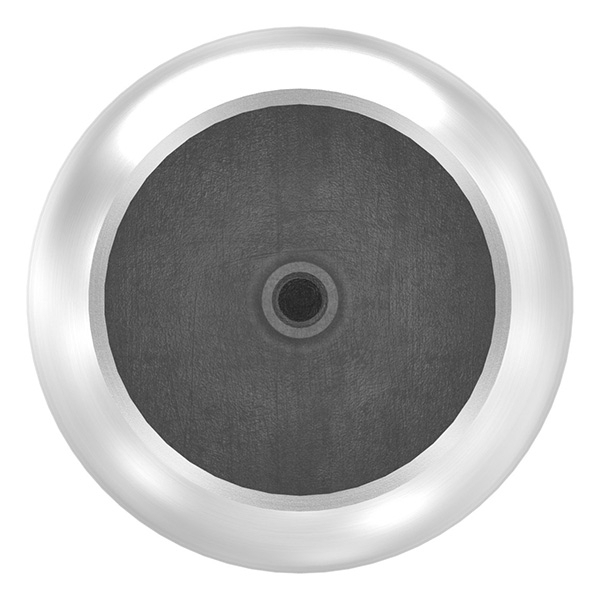Boule d'extrémité creuse pour tube de 60,3mm, avec M8