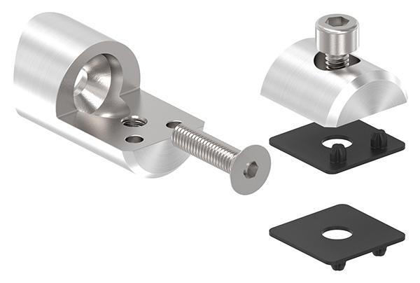 Support de tôle Ø 25 mm V2A pour connexion Ø 33,7 mm