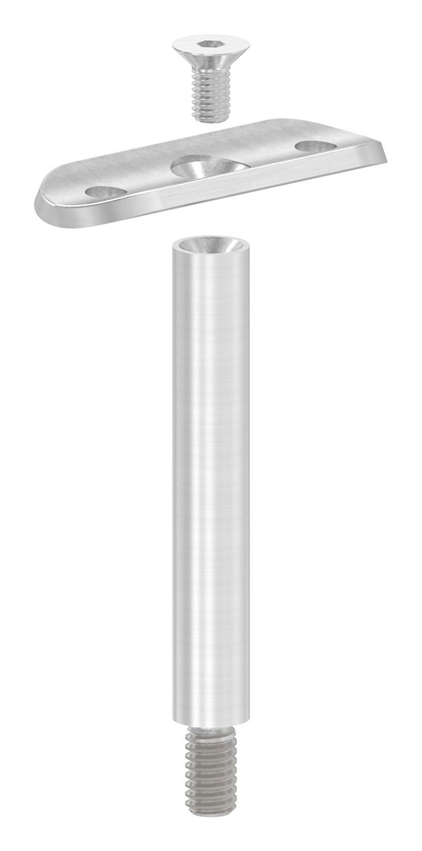 Goupille Ø 12mm avec plaque de retenue 42.4mm, V2A
