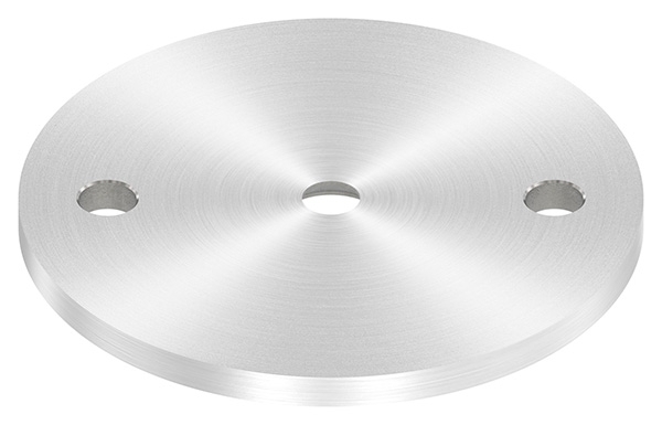 Plaque d'ancrage Ø 70 x 4 mm avec trou de centrage : Ø 6,5 mm, fraisés | V2A