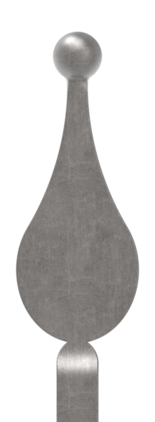 Tige de clôture | longueur : 1200 mm | matériau 12x12 mm pointe avec bille | acier S235JR, brut