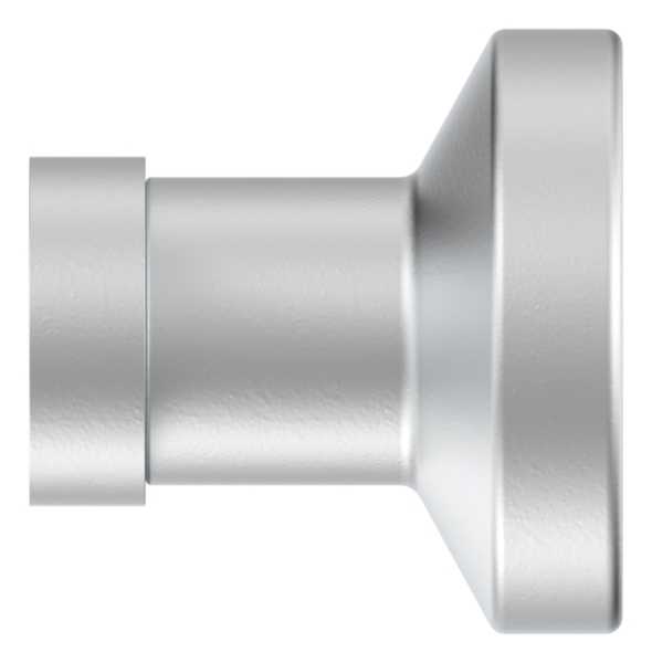 Bouton de porte en aluminium | avec cylindre en aluminium plaque courte (ronde) | aluminium EV1