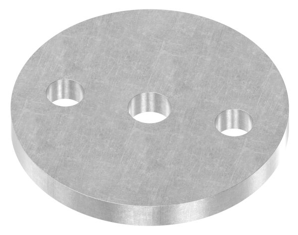 Plaque d'ancrage | Dimensions : Ø 80x8 mm | Acier (brut) S235JR