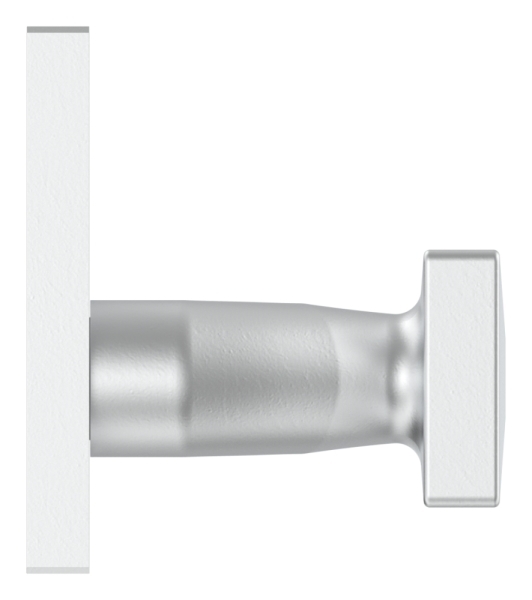 Poignée de porte en aluminium | fixe avec plaque courte en aluminium | aluminium EV1
