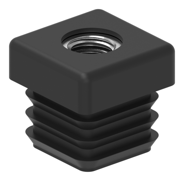 Capuchon plastique pour tube carré 25x25mm