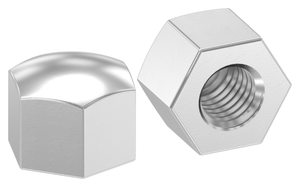 Ecrou hexagonal M10 à tête plate, DIN 917, A2
