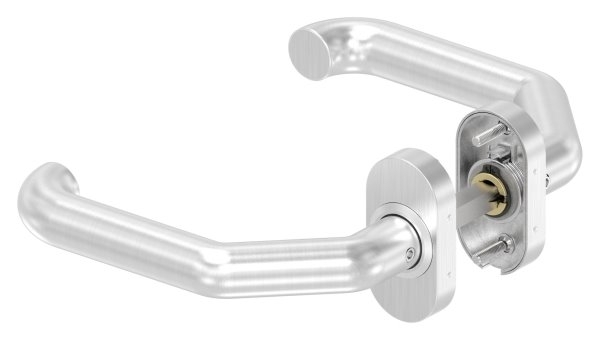 Paire de poignées de porte V2A avec goupille de poignée de 8 mm