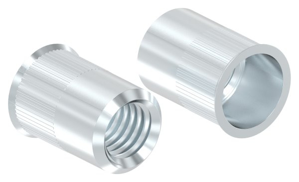 Ecrou pour rivet aveugle, acier, M8/trou 11mm
