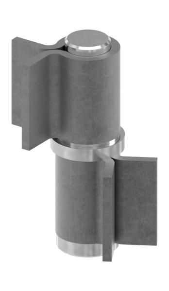 Charnière d'angle, 2 pièces, axe libre avec roulement à billes