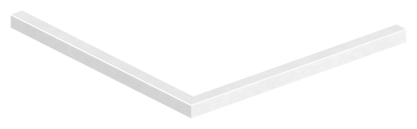 Profilé en U en acier inoxydable, angle de 90°, 500 x 500mm, V4A