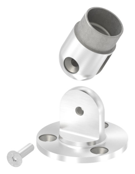 Support mural flexible, pour tube rond Ø 42,4 x 2 mm V2A