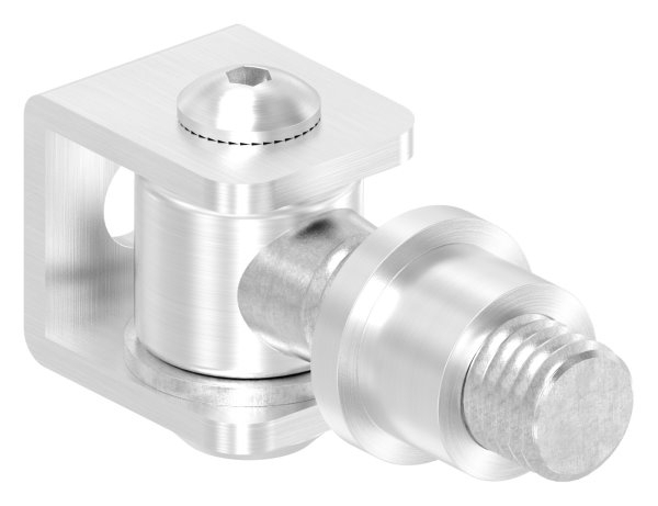 Charnière à portillon avec manchon fileté M14, V2A