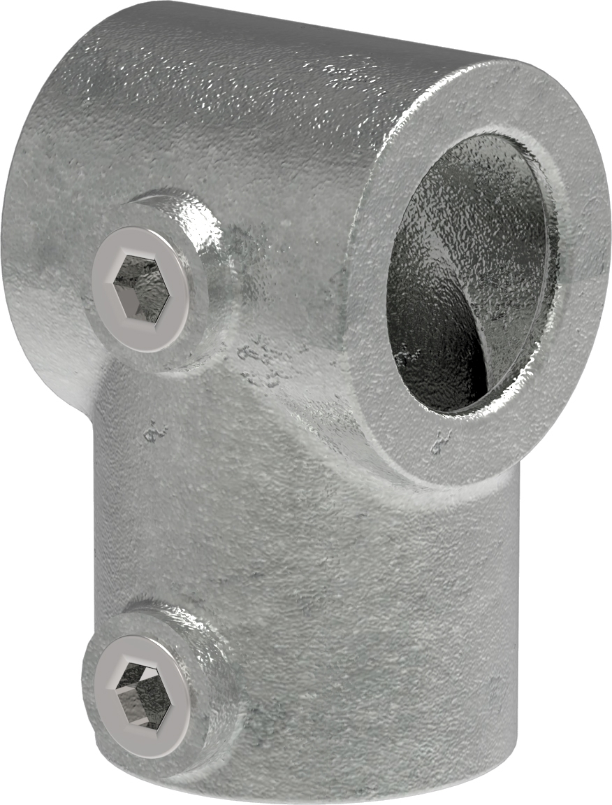 Raccord de tuyau | Pièce en T courte | 101C42/D48 | 42,4 mm ; 48,3 mm | 1 1/4" ; 1 1/2" | Fonte malléable et électrogalvanisée
