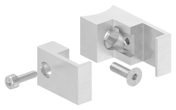 Support de tôle avec pince pr. 20x20mm, connexion : 42.4mm