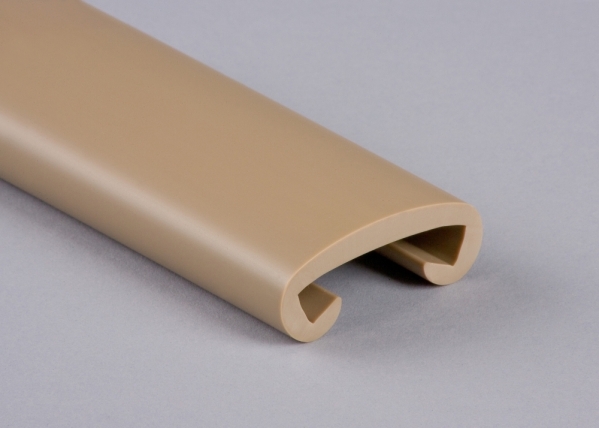 Main courante en plastique pour 40 x 8mm, gris beige