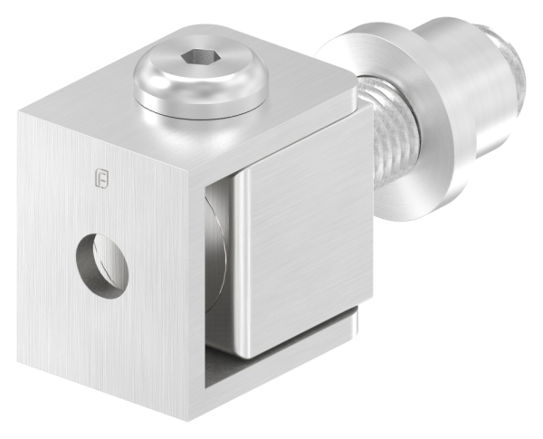 Charnière de portail réglable avec manchon fileté M16, V2A