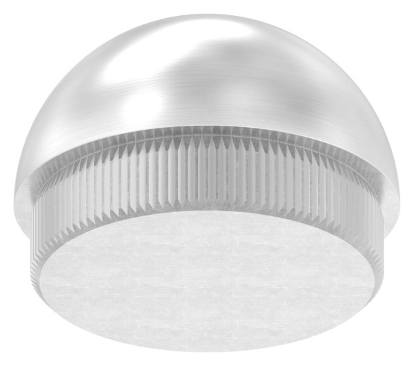 Bouchon demi-rond V2A matériau plein pour Ø 42,4x2,0 mm