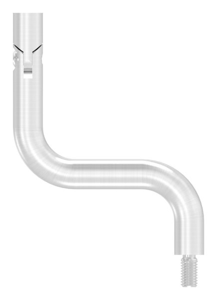 Support Ø 14mm, 2x 90° coudé, V2A
