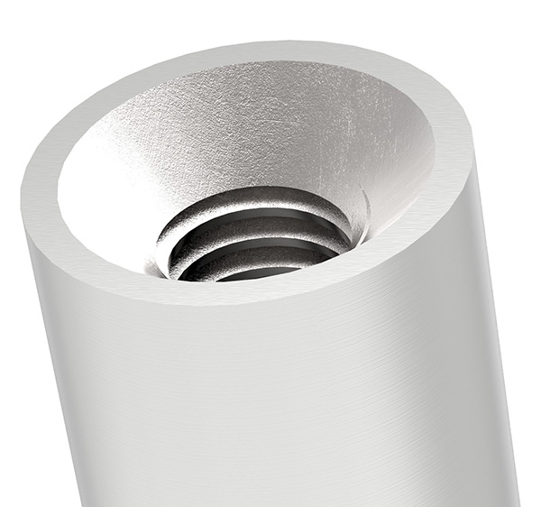 Broche - dimensions : 40x12 mm | avec filetage extérieur et intérieur | V2A