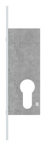 Serrure à pêne dormant à cadre tubulaire, distance d'encastrement 25 mm