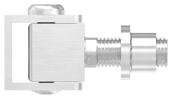 Charnière de portail réglable avec manchon fileté M16, V2A