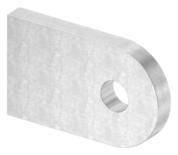 Patte de soudage | dimensions : 50x30x6 mm | avec trou rond : Ø 9 mm | V2A