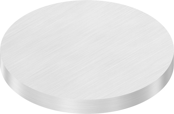 Ebauche circulaire | dimensions : Ø 100x10 mm | avec rectification longitudinale | V2A
