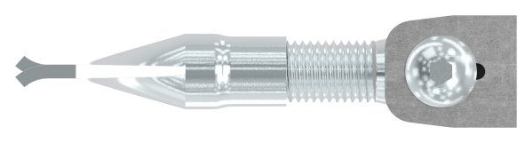 Charnière de portail M22 | réglable | à encastrer | acier (brut) S235JR