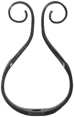 Ornement | Gobelet | Dimensions : 235 x 145 mm | Matériau 8 mm | Acier S235JR, brut