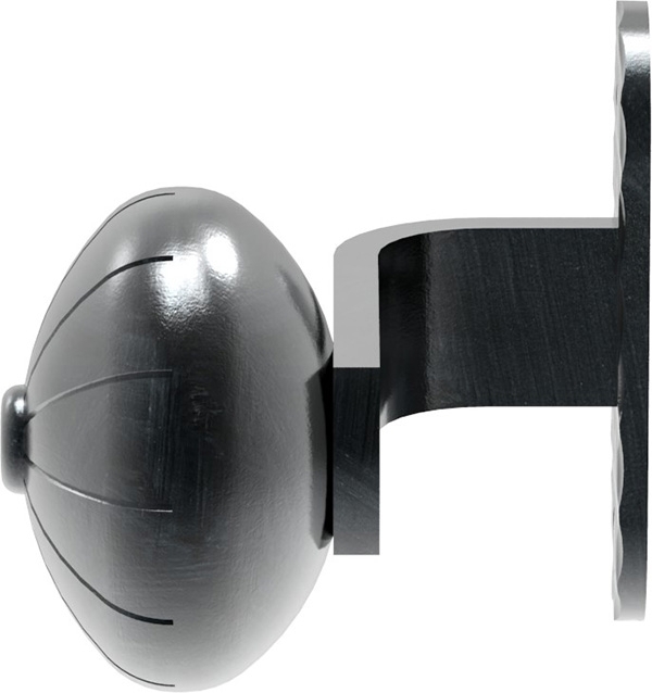 Bouton-poussoir Ø 55 mm avec plaque : 50 mm | acier S235JR